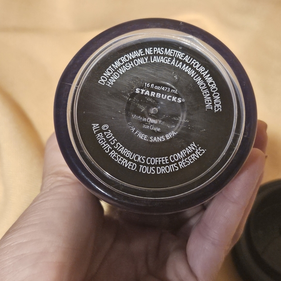 Starbucks Coffee Black & Gold Double Walled 16oz Travel Mug - Picture 4 of 5